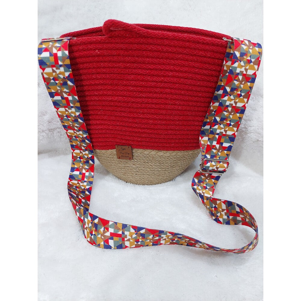 Red Cotton Bag,Vintage,Hand Women Bag,Handmade