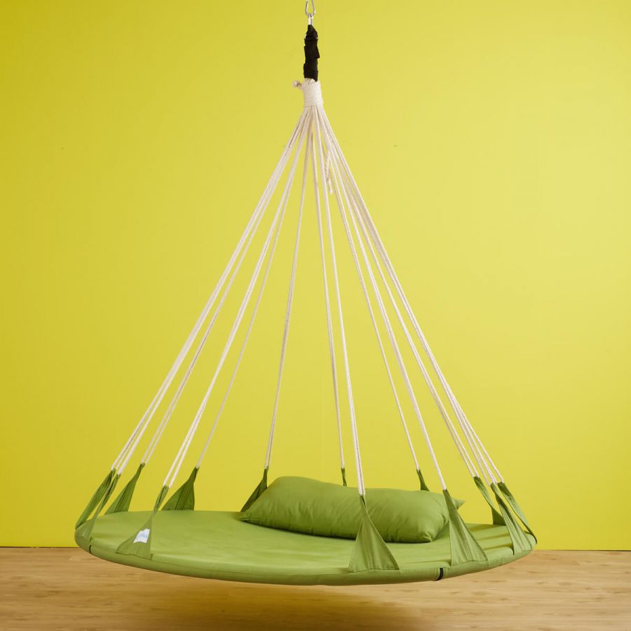 Ruby Pillowed Home and Outdoor Hammock Swing (Green)