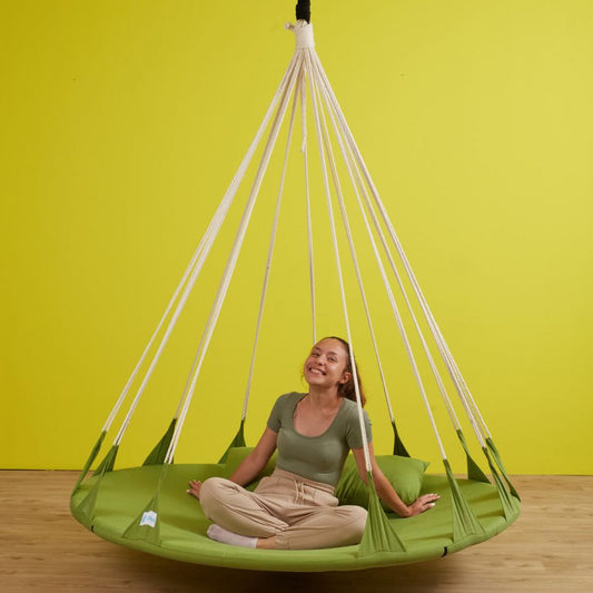 Ruby Pillowed Home and Outdoor Hammock Swing (Green)